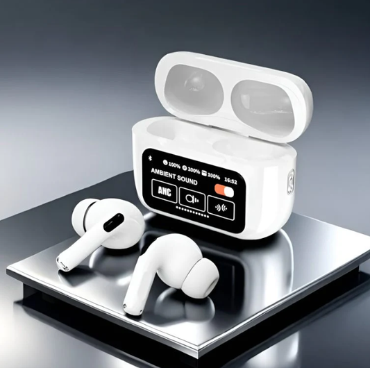 Airpods Pro A-9 with Touch Screen, Digital Display, ANC & Touch Controls