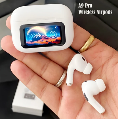 Airpods Pro A-9 with Touch Screen, Digital Display, ANC & Touch Controls