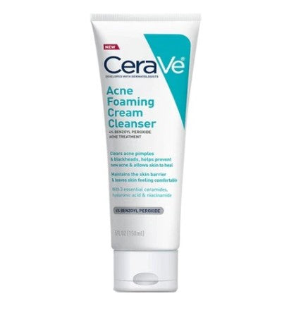 Cerave Acne Foaming Cream Cleanser BENZOYL PEROXIDE ACNE TREATMENT 150ML